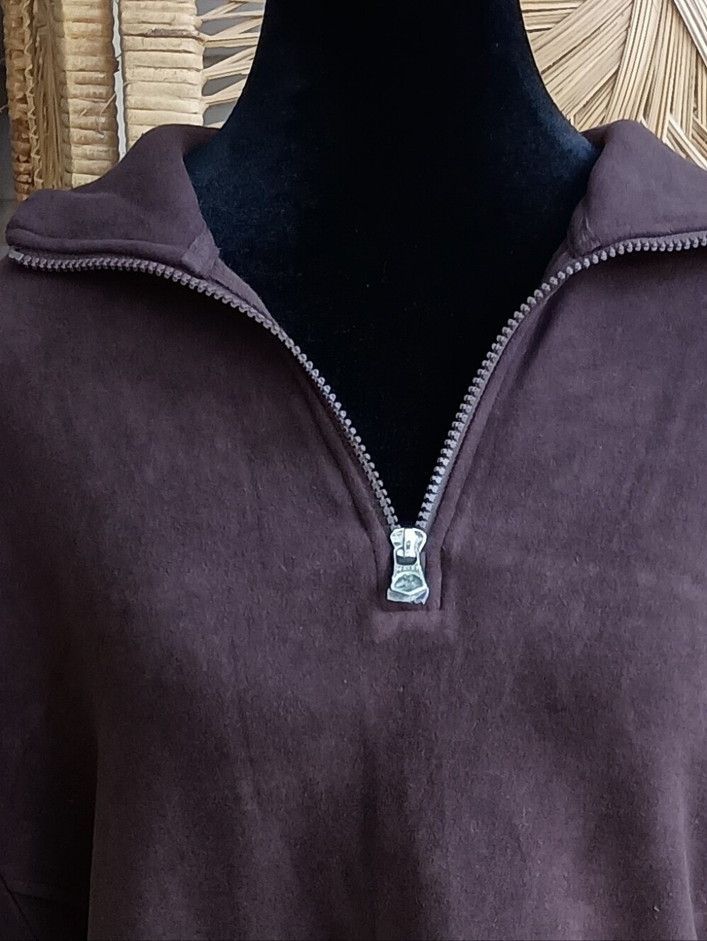 NWOT Varley Chocolate Brown Half-Zip Cowl Sweater_XL - Picture 4 of 11